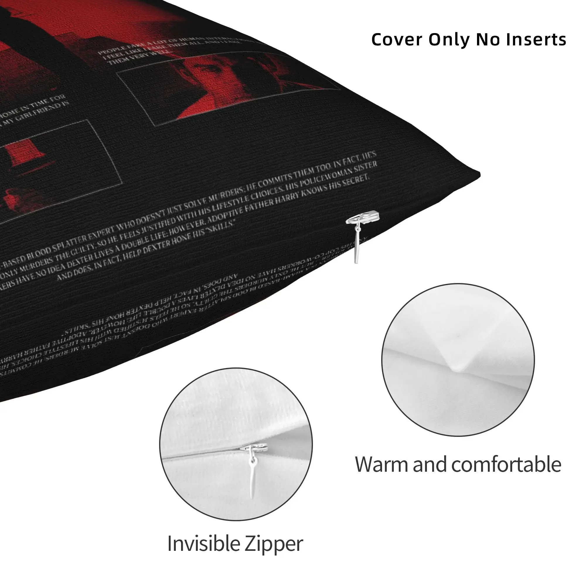 Printing Dexter Morgan TV Show Pillowcase Cushion Cover Decoration Blood Never Lies Throw Pillow Case Cover Bed Zippered 45X45cm