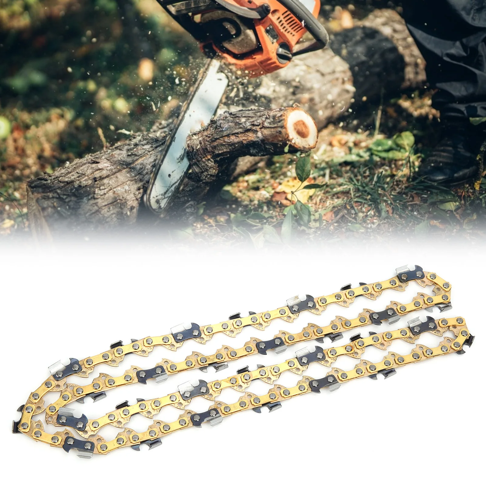 

16in 59 Links Chainsaw Saw Chain Blade High Toughness Carbide Replacement Accessory 59 Links Chain Chainsaw Chain Chainsaw Parts