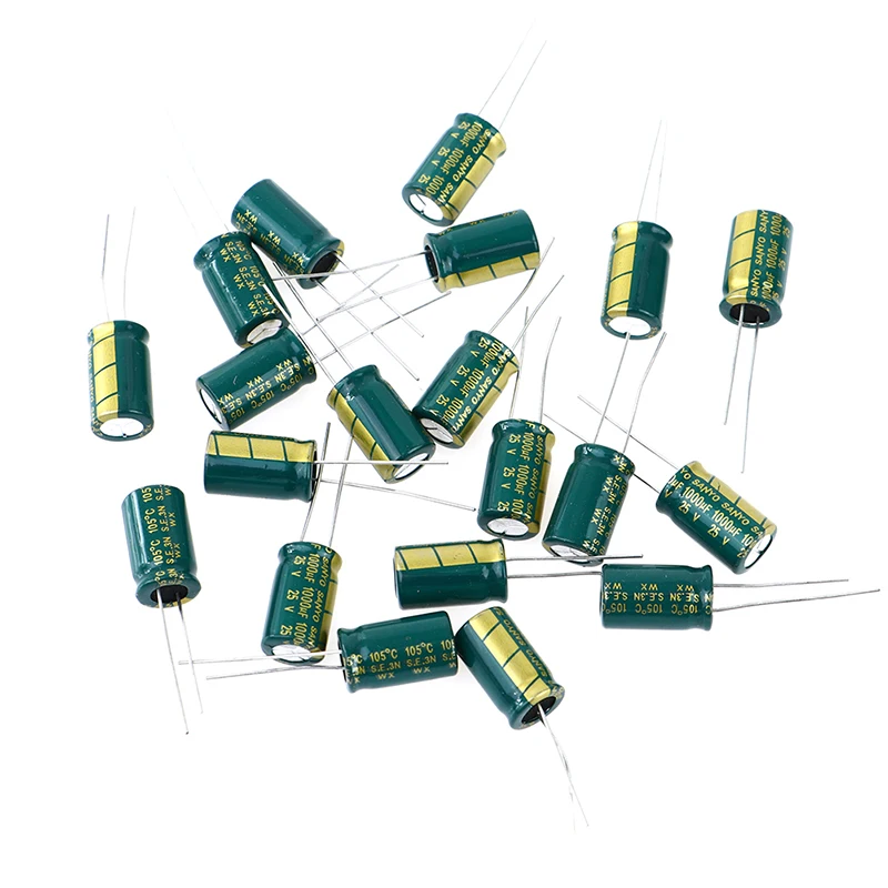 20Pcs 25V1000UF 10MMX16MM New Electrolytic Capacitors