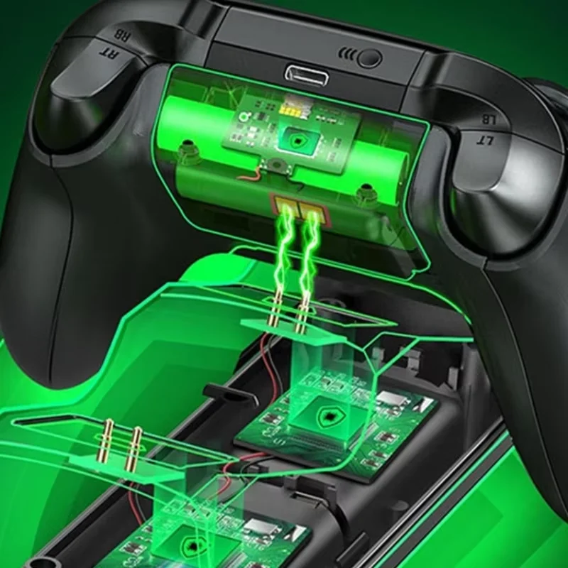قاعدة وحدة تحكم الألعاب للشحن اللاسلكي Beboncool A100 RGB متوافقة مع Xbox Microsoft Xss Series/Sx/One Elite