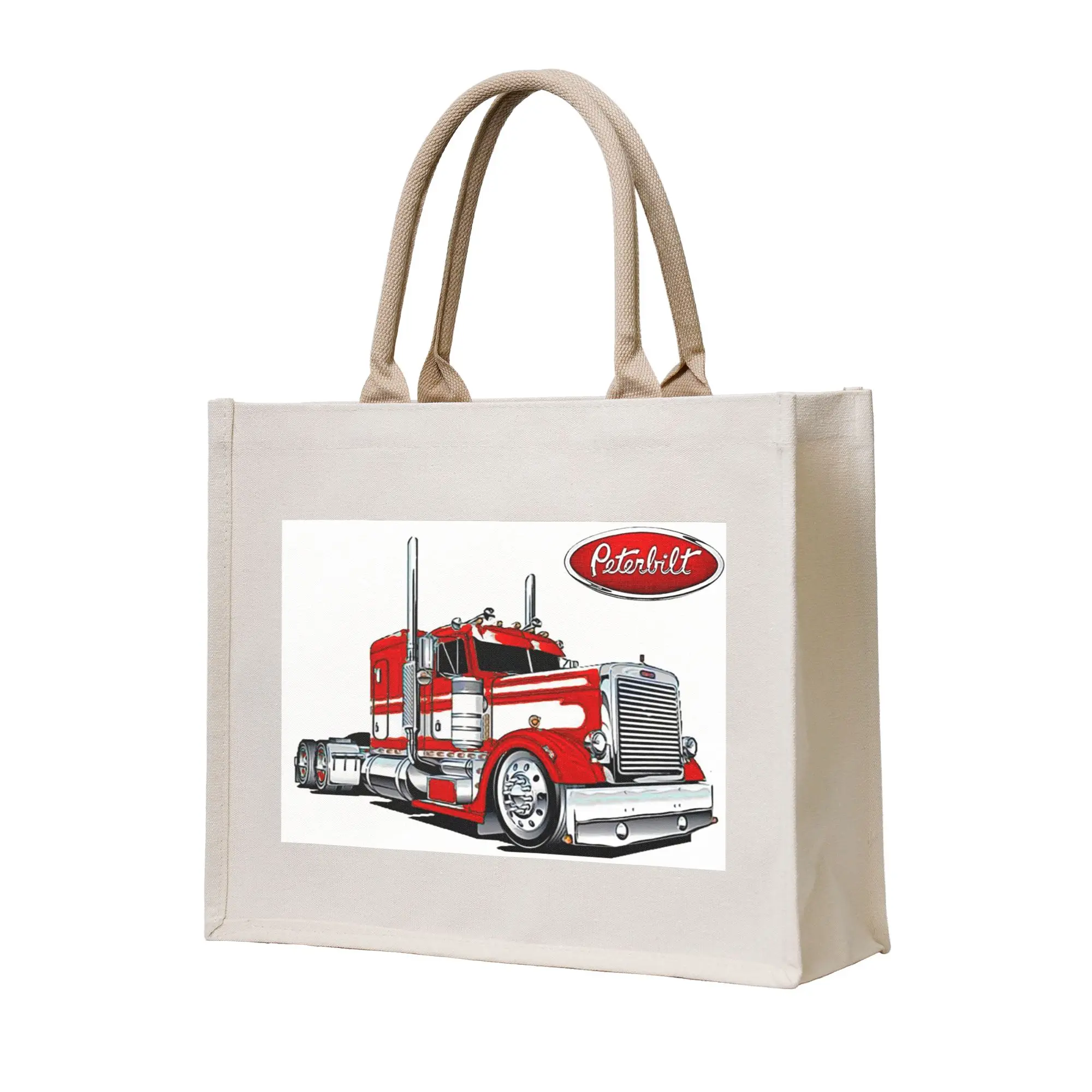 

Сумки для покупок Peterbilt Truck, холщовая складная сумка-тоут для женщин, дорожная сумка через плечо