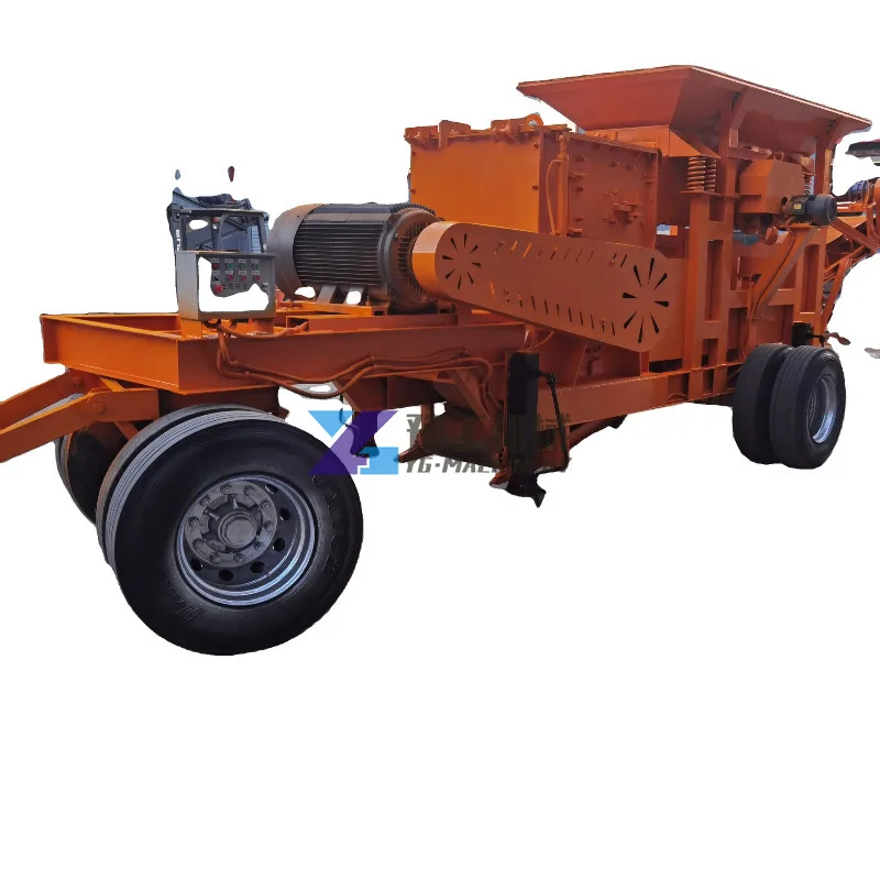 Top Quality Stone Crusher Linear Vibrating Feeder Small Mobile Mini Stone Diesel Jaw Crusher