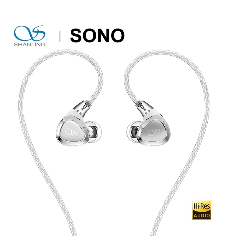 SHANLING SONO 2DD+1BA Triple Hybrid Driver In-Ear Monitor Earphone IEM Hi-Res Audio 0.78mm Interchangeable Cable Wired Earbuds