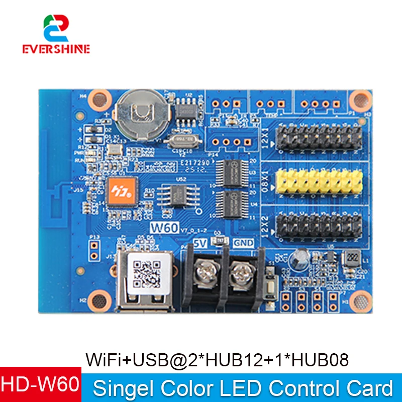 Huidu HD-W60/W62/W63 WLAN- und U-Disk-Serie Single-Dual-Farbsteuerkarte für P10 Single&Dual Color LED-Bildschirm