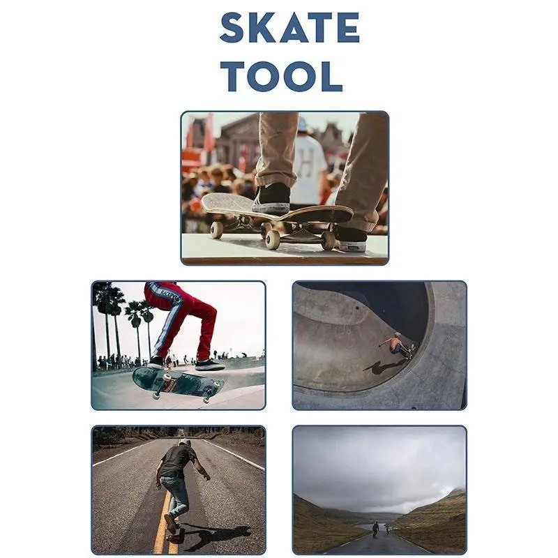 

652F Универсальные инструменты для скейтборда, многофункциональные портативные аксессуары для скейтборда для T + L