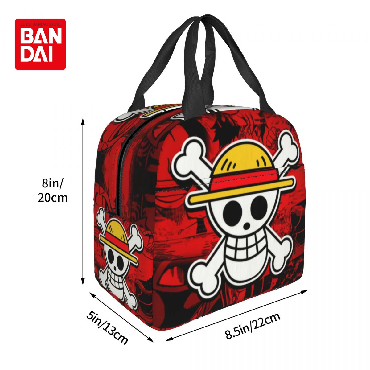 Custom Anime One Piece Lunch Bag Women Thermal Cooler Insulated Lunch Boxes for Adult Office