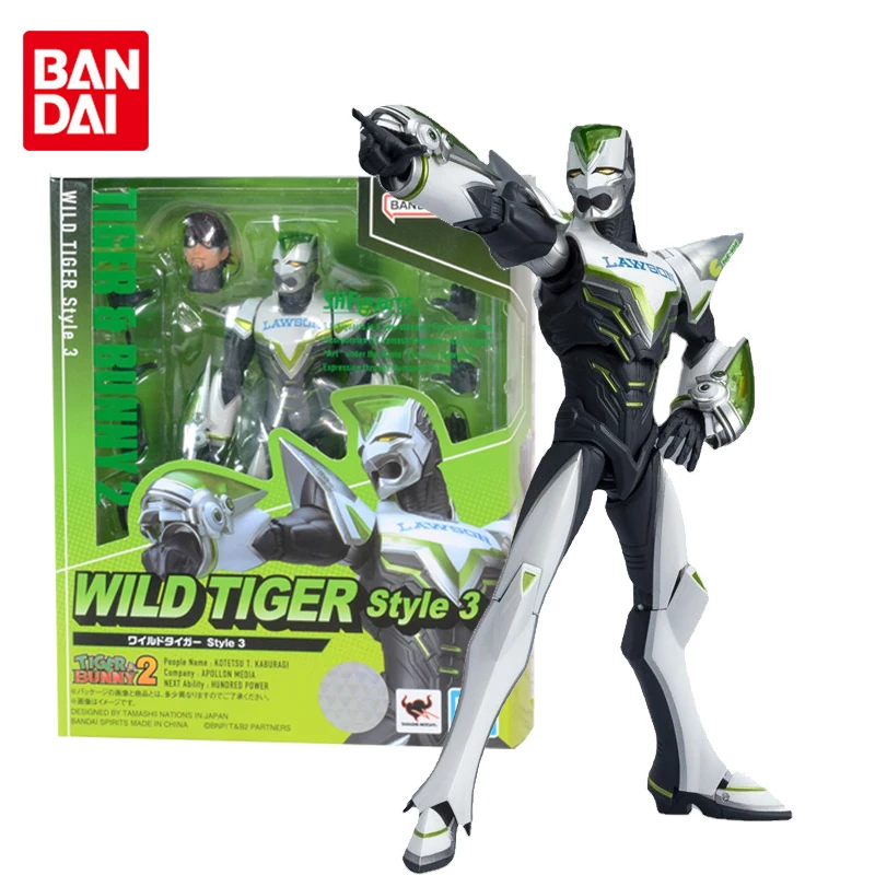 

Bandai Original SHF TIGER & BUNNY 2 WILD TIGER Style3 Anime Action Figures Toys For Boys Girls Kids Gift