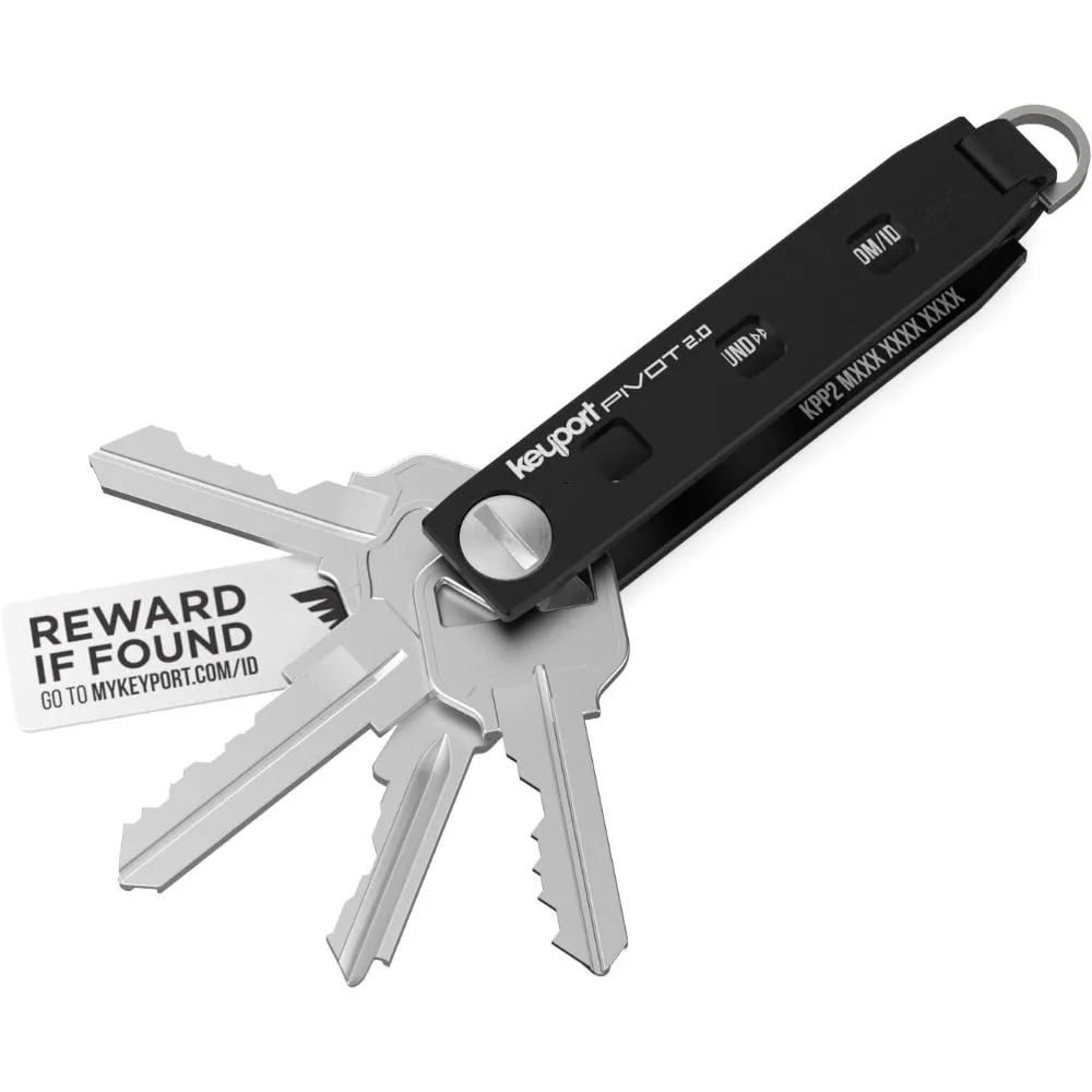 

Compact Modular Key Organizer with Fob Holder and Lost Found Service Customizable Minimalist Keychain Alternative for Men