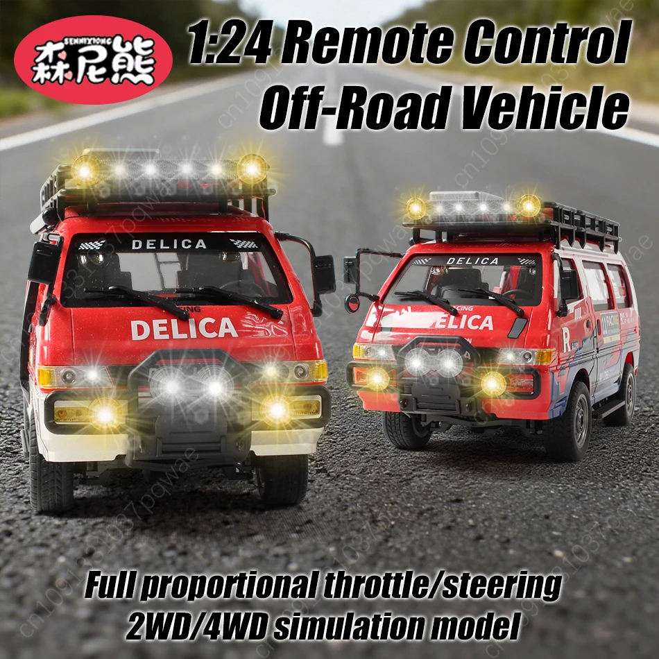 

SENNIXIONG 1/24 2WD 4WD MPV RTR Alloy Remote Control Off-road Vehicle Camping Commercial Car Climbing Truck Toy Holiday Gift