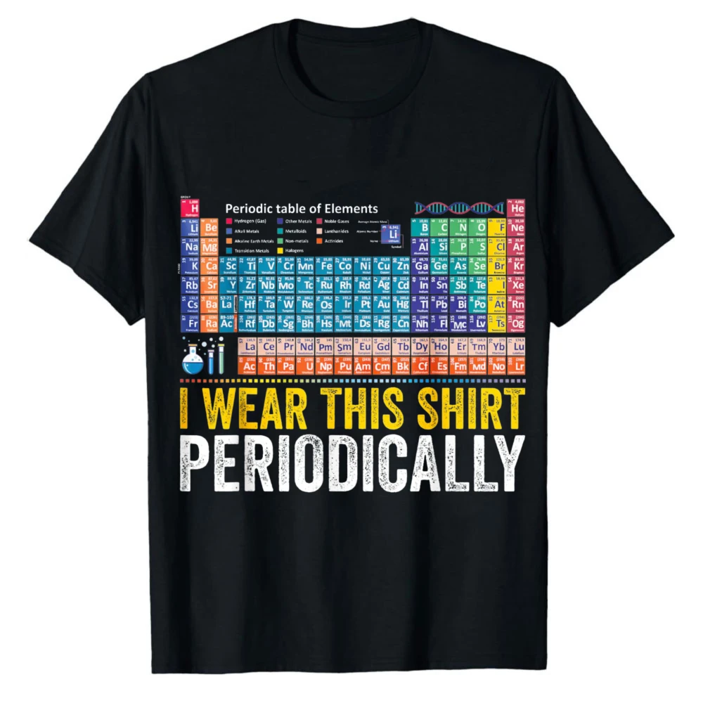 I Wear This Science Joke Casual Tee Tops for Chemists Periodically Funny Chemistry Periodic Table Pun Mens Graphic T-Shirts