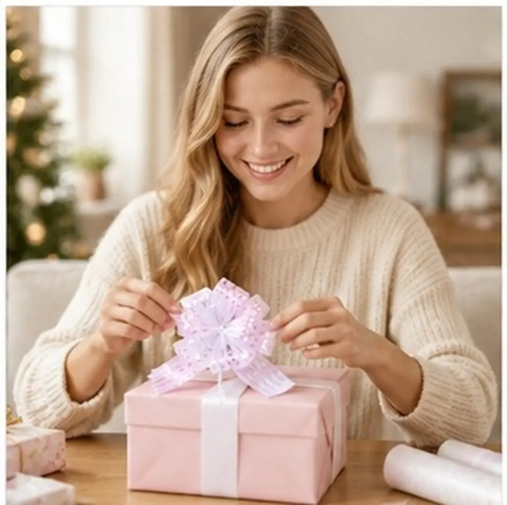 10Pcs Yarn Pull Bows Wedding Party Decorations Delicate Pattern Super Value Quality for Gift Hampers and Festival Decor