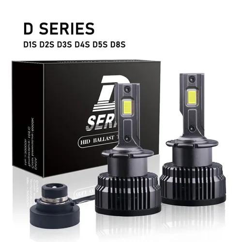 Imagen 1 del producto D2S D4S Led faro de coche 35W bombillas Canbus CSP D1S D3S D8S 30000LM Super brillante D2R D4R Auto Turbo ventilador lámpara Plug & Play Xenon HID
