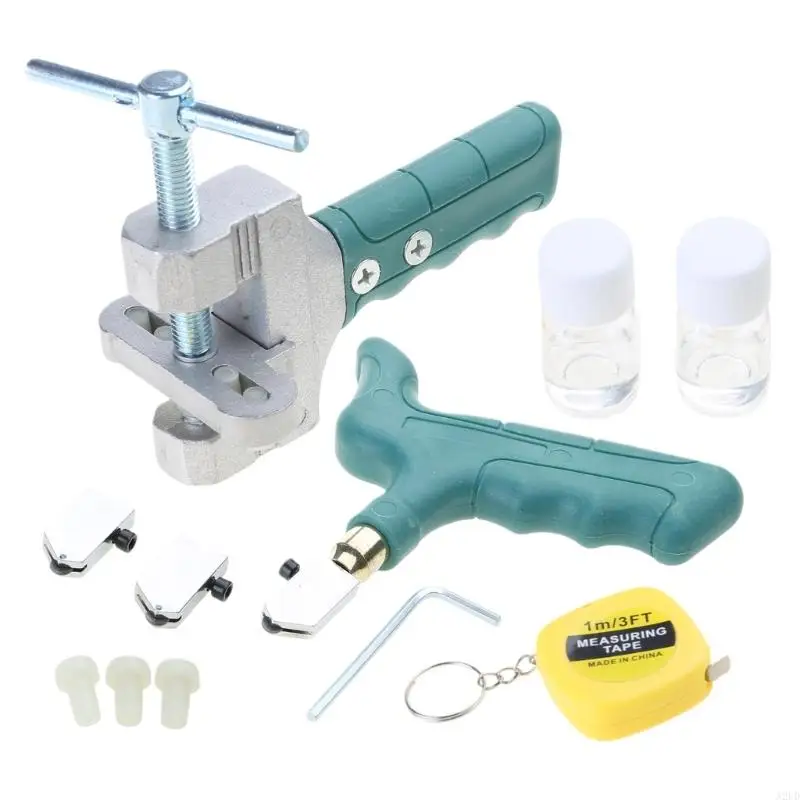 A2UD 2-in-1 tragbarer Fliesenschneider, Glasfliesenschneider-Werkzeugsatz, manuelle Fliesenschneidwerkzeuge