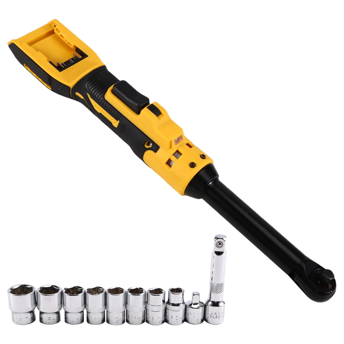 

A002 Extended Electric Ratchet Wrench 3/8inch Removal Screw Nut 220N.M Cordless Driver Power Tools for 20V Battery