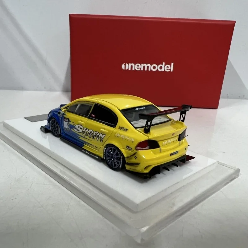 Diecast 1/64 Scale Honda Spoon Type R No. 9 Racing Car Model Resin Honda Spoon Type R Sports Car Model Decoration