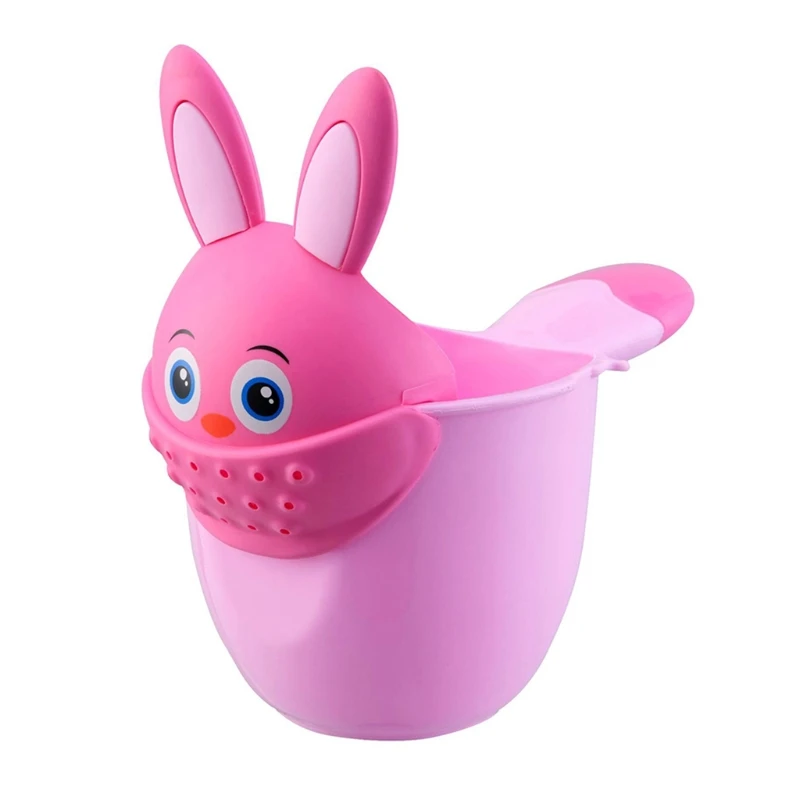 Baby Bath Waterfall Rinser Kids Shampoo Rinse Cup Cartoon Shower Washing for Head Watering Spoon Bathing Cups