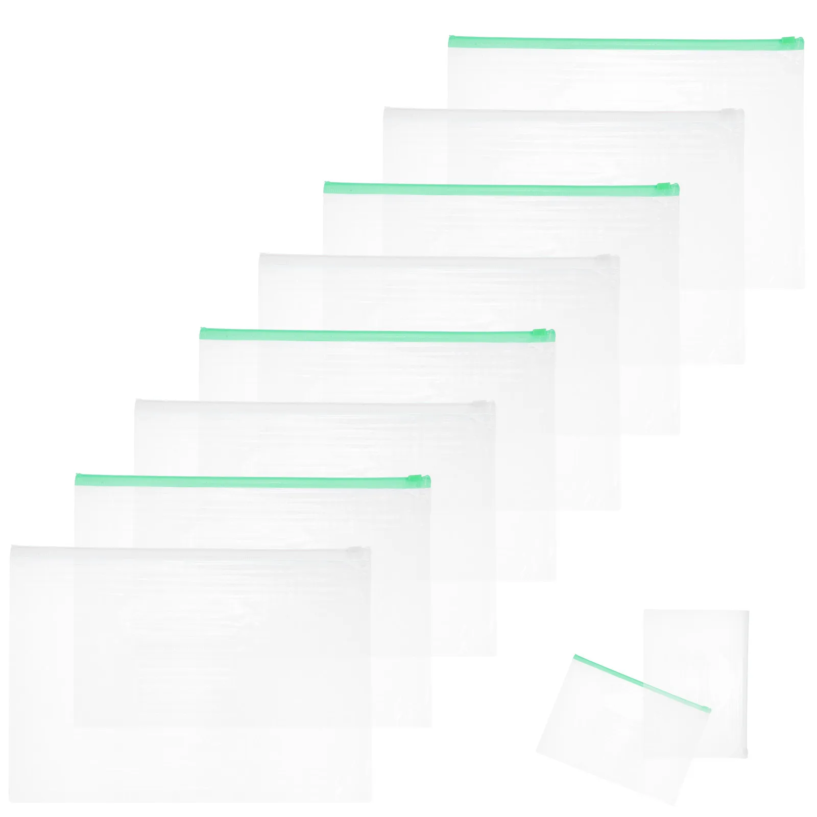 

20 шт. пластиковых папок-конвертов на молнии, многофункциональные прозрачные ПВХ-пакеты для хранения документов в школе и офисе, водонепроницаемый органайзер для файлов