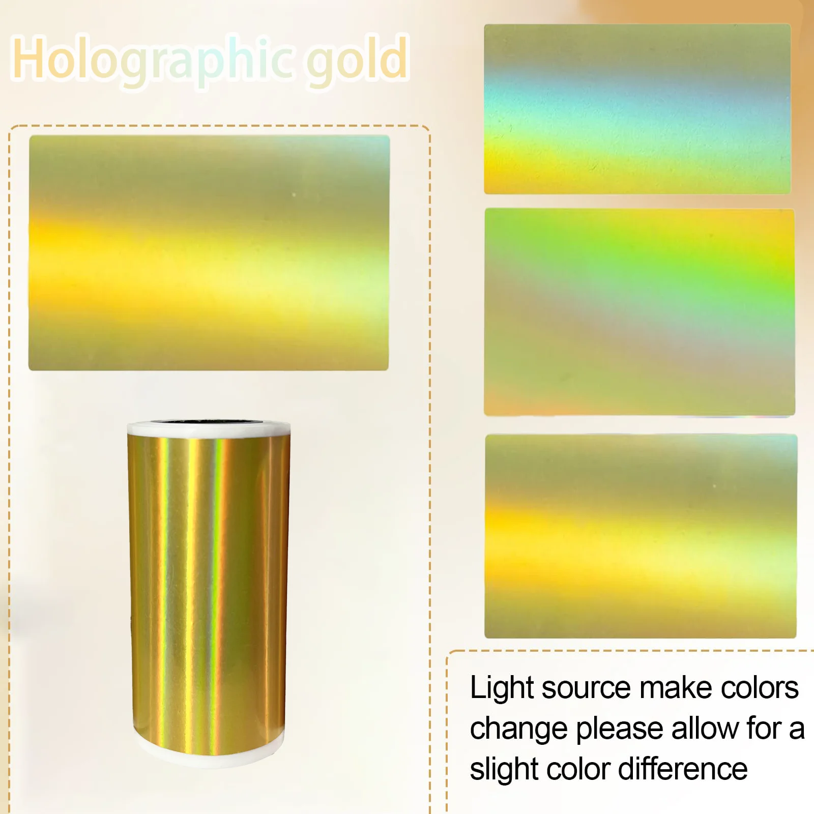 Holograficzny papier termiczny 53 mm srebrny/fioletowy/złoty do drukarek kieszonkowych, dekoracji dzienników, rękodzieła fotograficznego DIY