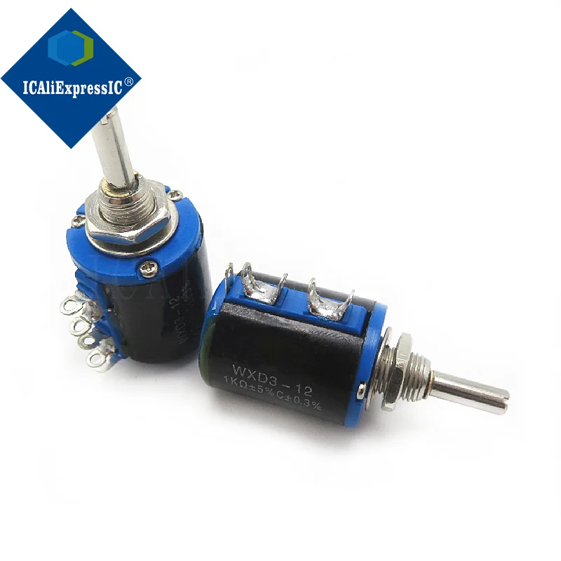 1 ชิ้น Precision multi-turn potentiometer 5 เปลี่ยนสั้น WXD3-12-1W 1K