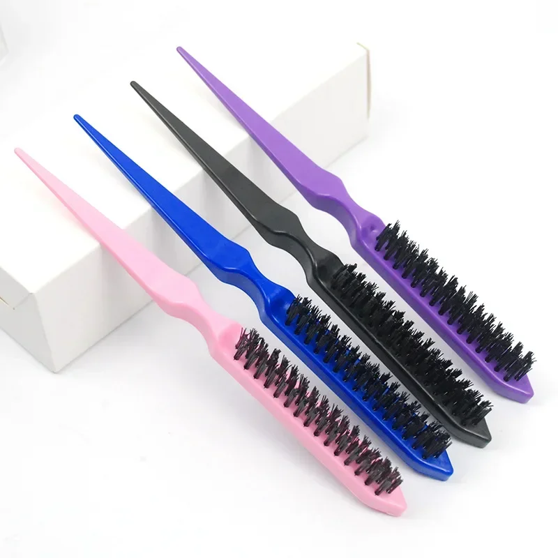 

1 Pcs Professional Hair Brushes Comb Teasing Back Combing Hair Brush Slim Line Styling Tools 4 Colors Wholesale