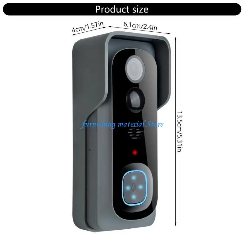 Y5GD اتجاهين الصوت أجراس باب المنزل الدقات اتصال سهل لاسلكي واي فاي جرس الباب كاميرا العين ليلة مرئية حلقات أجراس الباب