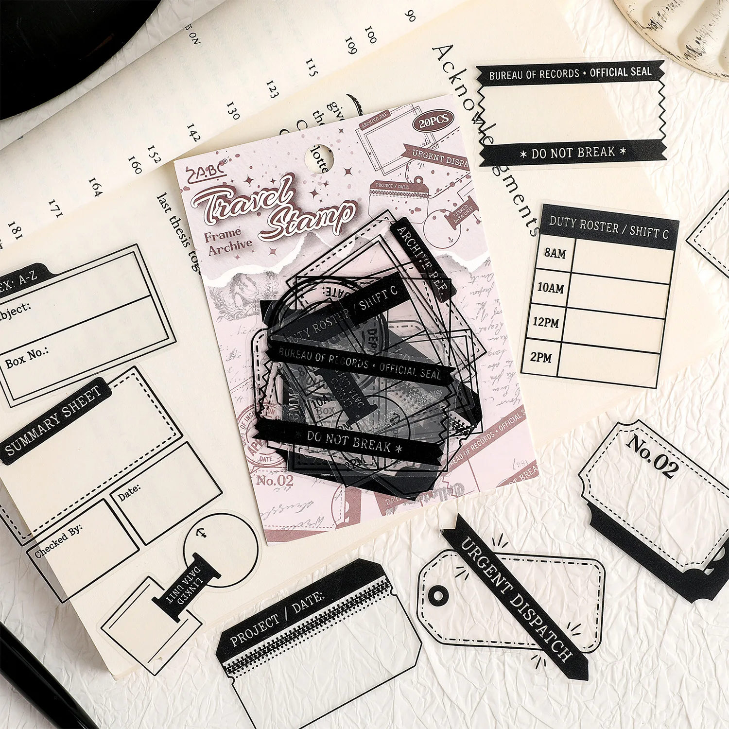 20pcs/1lot Kawaii Scrapbook Sticker Archive frame language Scrapbooking Supplies Planner Decorative Stationery Sticker