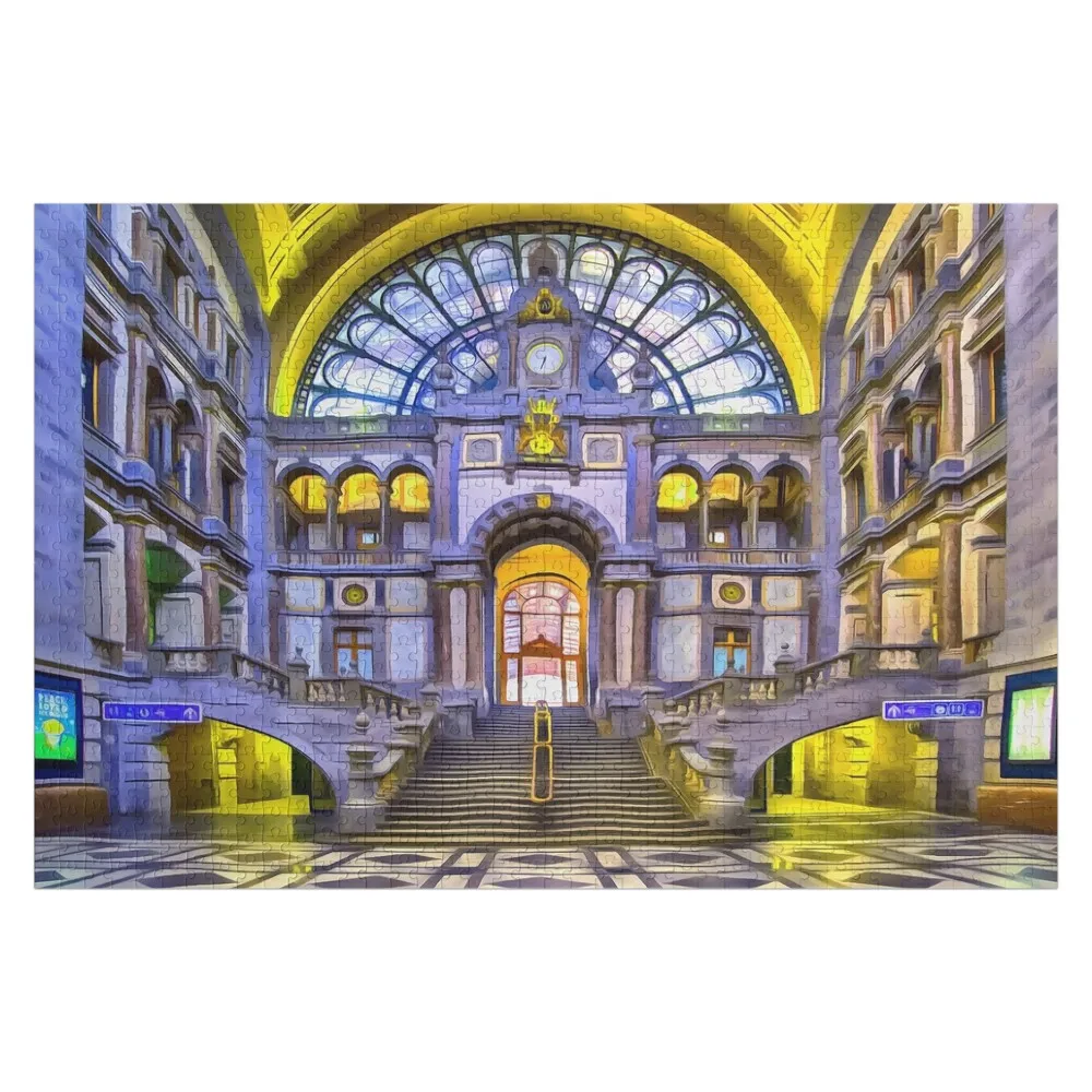 

Пазл-головоломка «Антверпенская станция» (картина), деревянные элементы, животные, для взрослых, персонализированные игрушки-пазлы