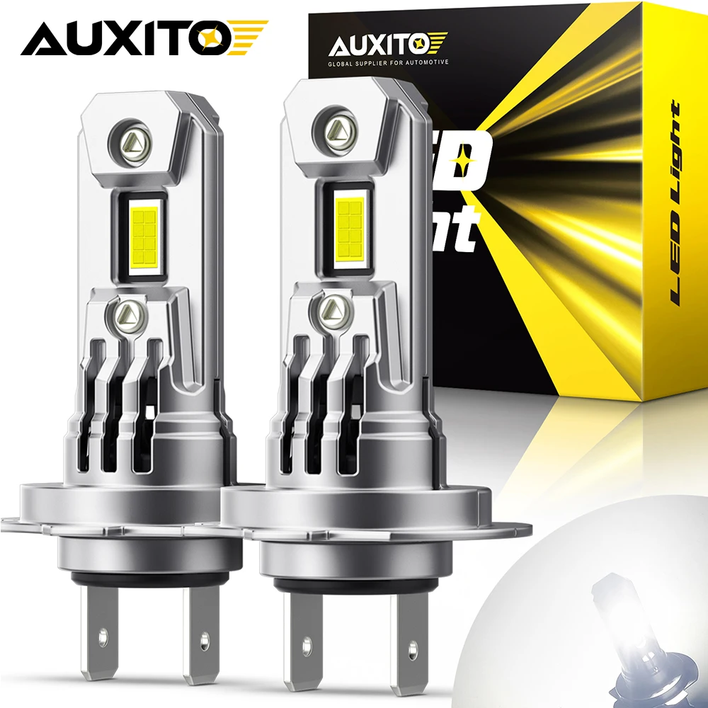 

AUXITO 2Pcs H7 LED Bulb Headlight Kit LED H7 Head Lamp Canbus 100W 20000LM 1:1 Mini Size Wireless For Volkswagen Golf Passat 7 6