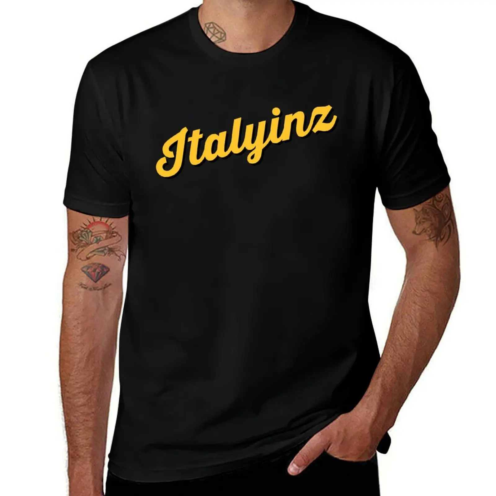 Italyinz T-Shirt Classic Crew Neck Cotton T-Shirt