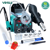 YIHUA 938BD-II 740W Hot Air Gun BGA Rework Station SMD Soldering Iron Desoldering Station LED Lamp Digtal Display Welding Tool