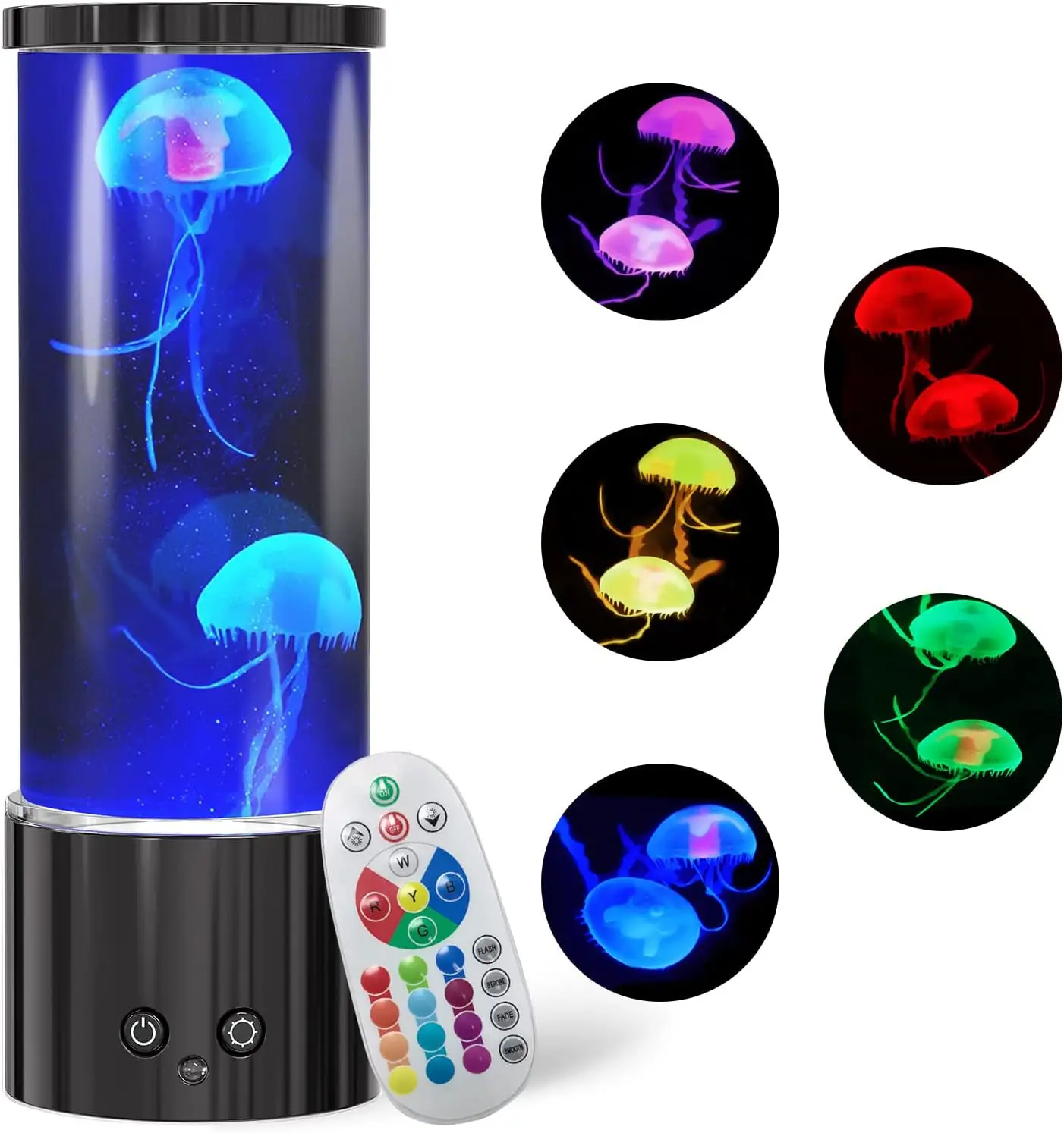 

Jellyfish Lava Lamp, LED Jellyfish Tank Table Lamp,17 Color Changing Dimmable Jellyfish Night Light for Christmas Birthday Gifts