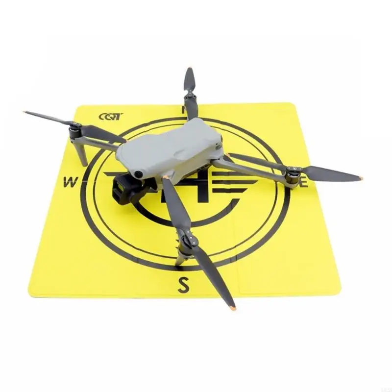 462B PU Drones Landing Pad Double Sideds Weatherproof Lightweight Helipad Includes Carry Bag and Ground Anchors