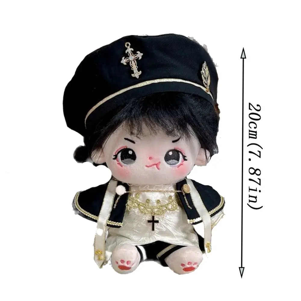 Cross 20cm Cotton Doll Clothes Beret Shawl 20cm Doll Clothes Suit Knight Pattern Mini Clothes Cute Doll 20cm Clothes