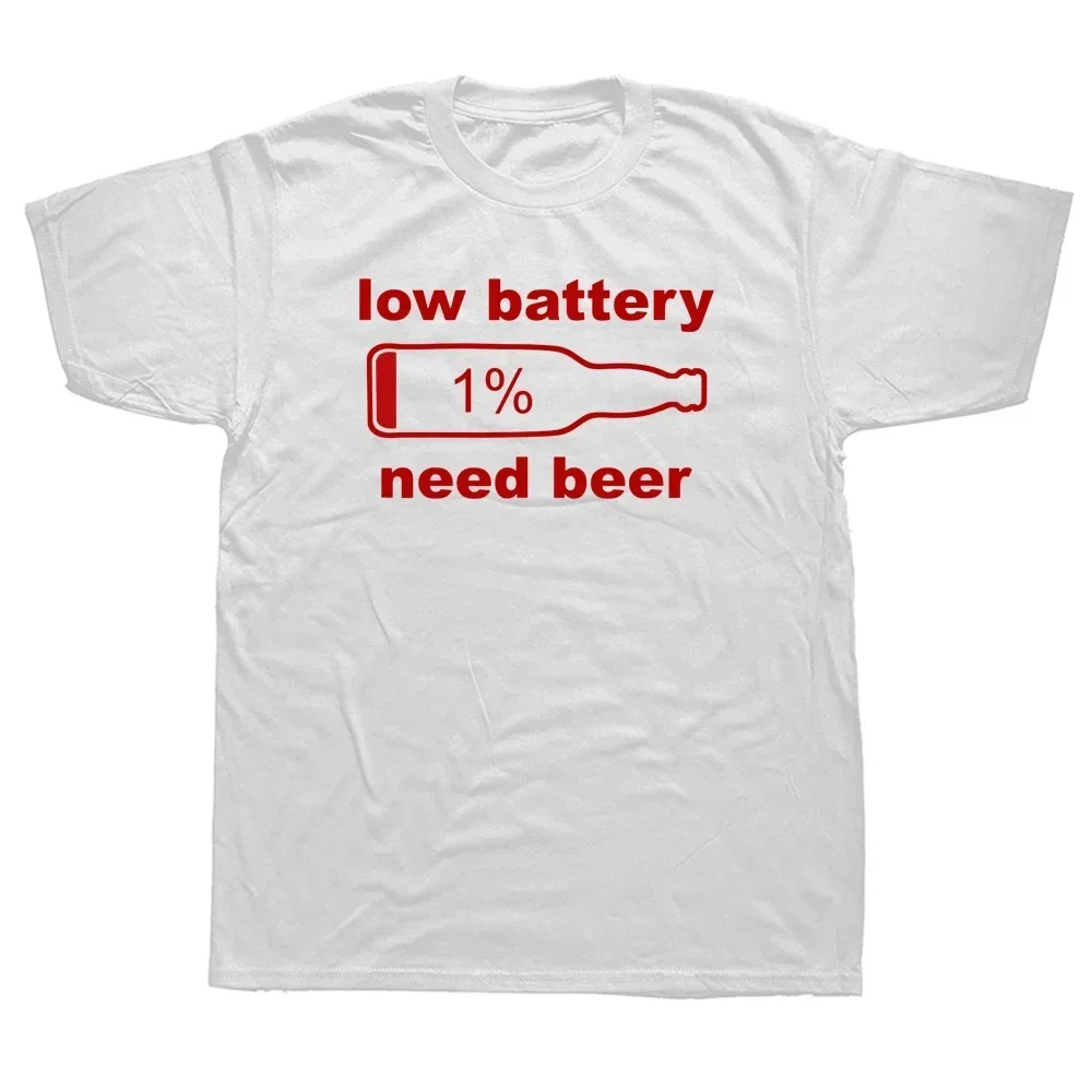 Low Battery Emergency TShirts Streetwear Short Sleeve O-Neck Harajuku T-shirt Mens Clothing Graphic Unisex Tops