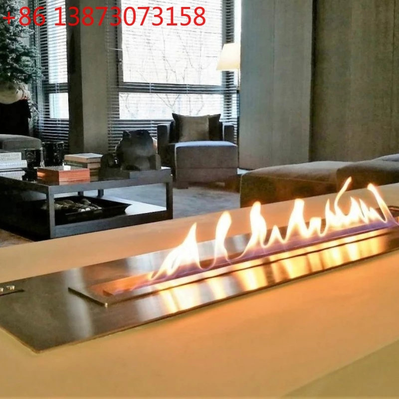 

tuya bio kamin smart ethanol burner electric rectangular stainless steel bioethanol fireplace indoor wifi