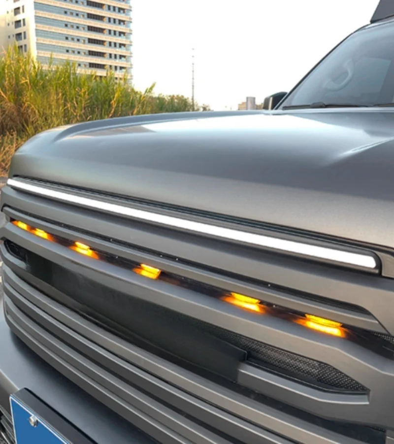 شبكة السيارة من خلال شريط الضوء يصلح ل Haval H9 2024 جودة عالية تعديل السيارات LED مصبغة ضوء الزخرفية الملحقات الخارجية #2