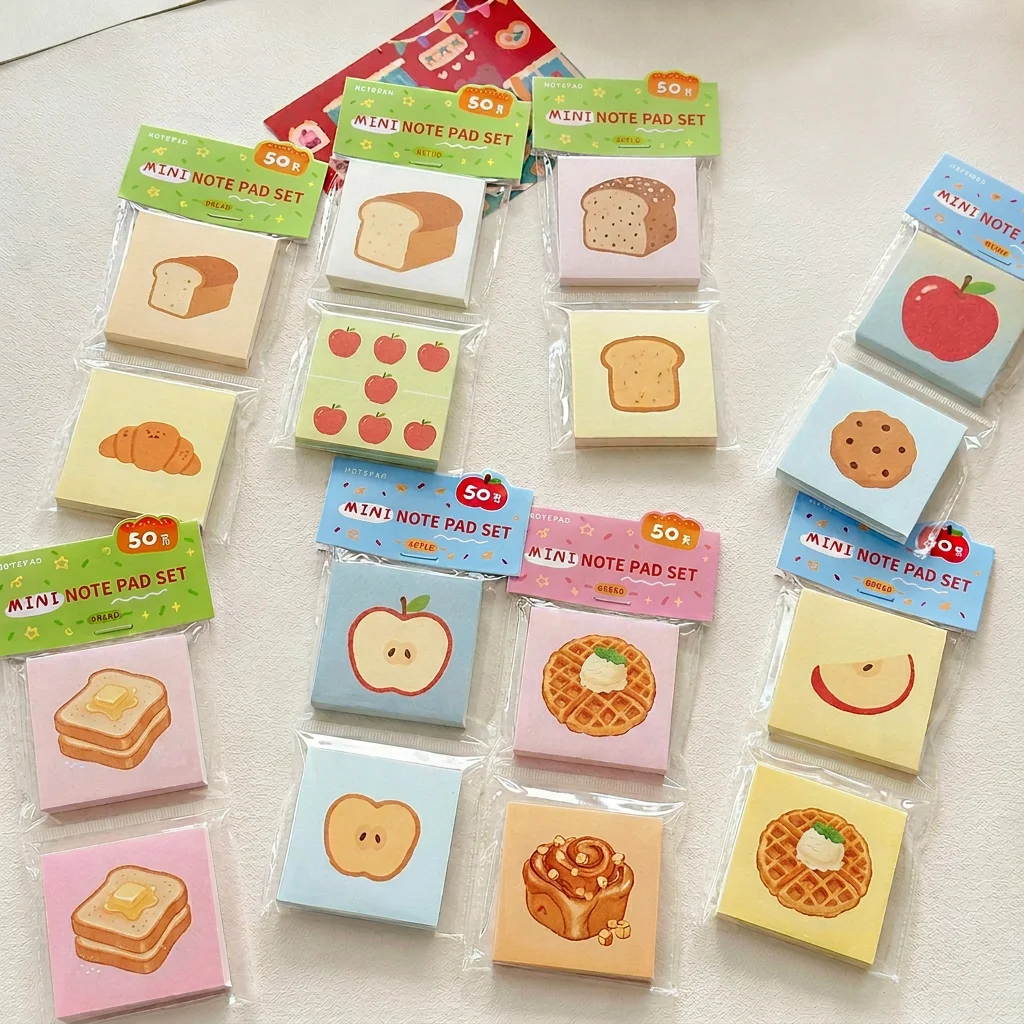 

Non-Adhesive Notepad Decorative Food Themed Notepad Japanese Memo Japanese Mini Memo Pad For Office Workers On-The-Go Message