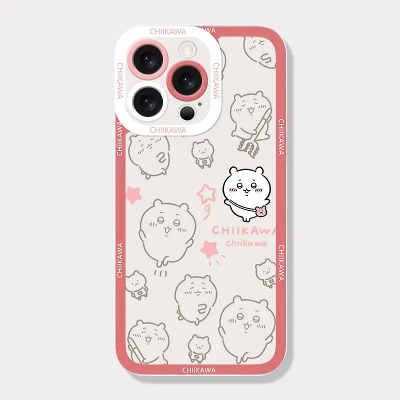 Funda de teléfono de pareja de Anime Chikawa para Apple IPhone 15 14 13 12 11 Pro Max Mini XR XS 7 8 Plus, dibujos animados