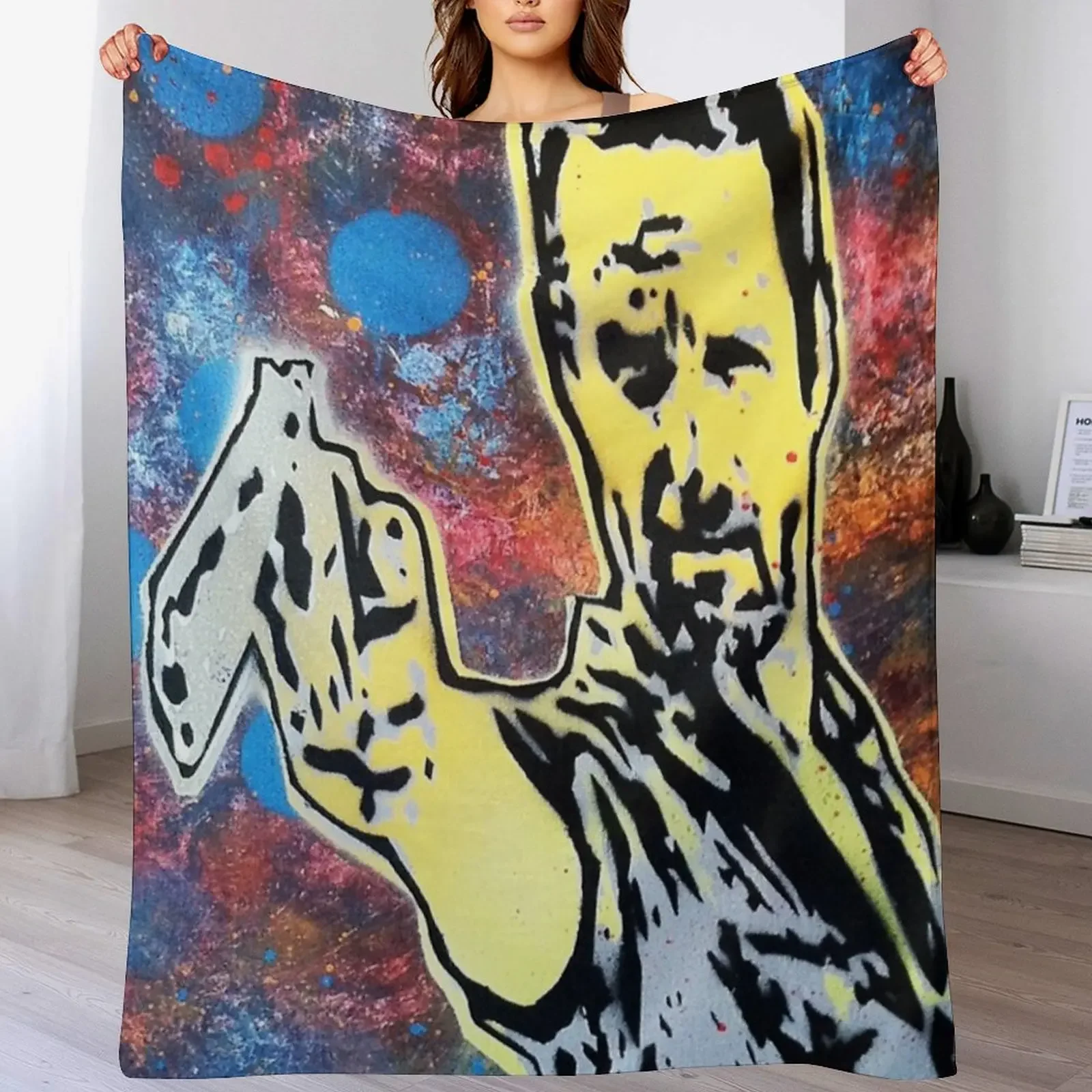 Rick Grimes Throw Blanket Plush Fuzzy Cozy Blanket for Couch Sofa