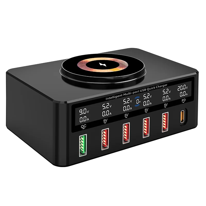 USB Charger 100W GaN Charger 6-ports Desktop Fast Charging Type C Charger Portable Power Station For iPhone Xiaomi POCO - Image 6
