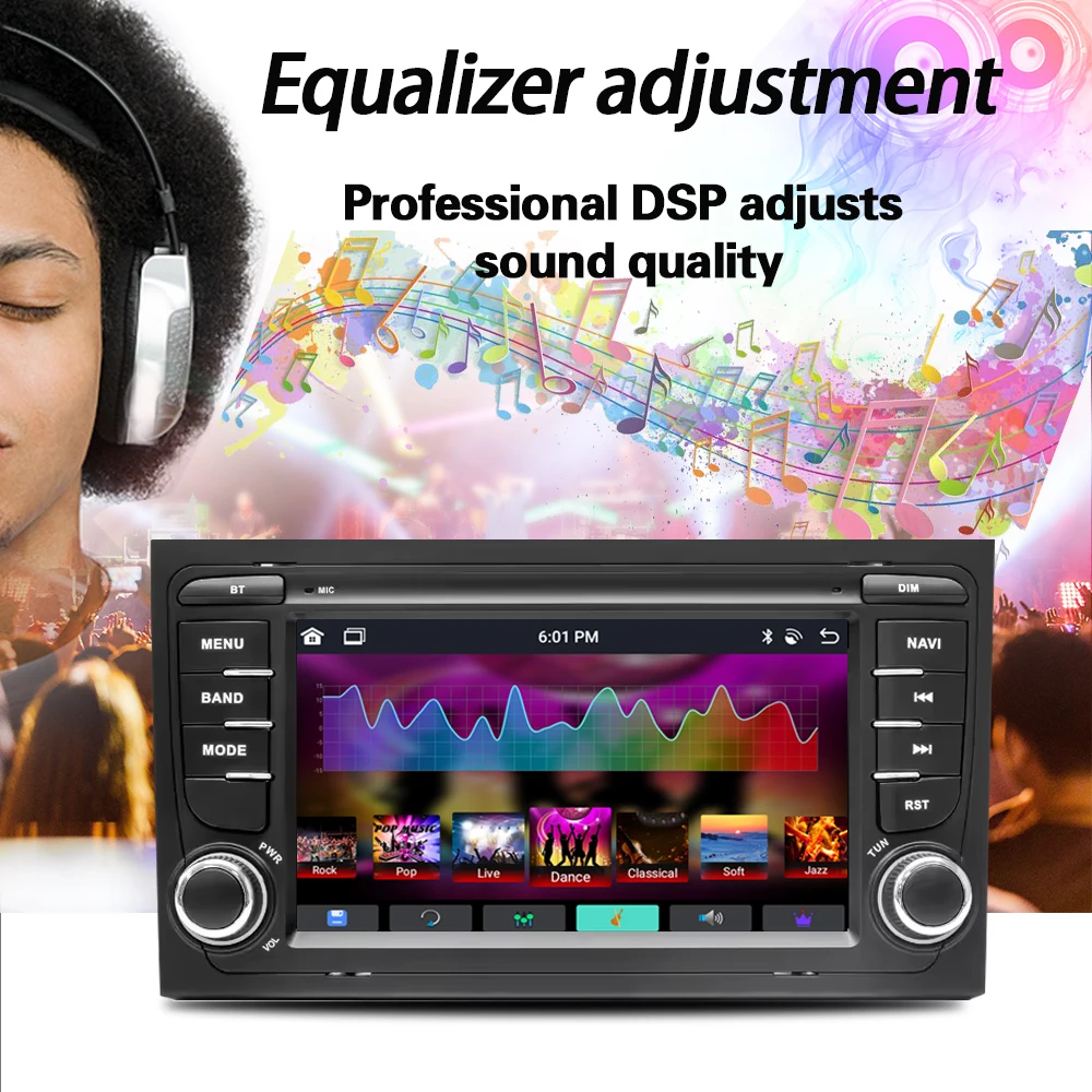 2 Din Navigation Gps No Dvd Car Android 13 Radio Multimedia Video Player A4 B8 B7 B6 S4 Rs4 Seat Exeo 2002 - 2008