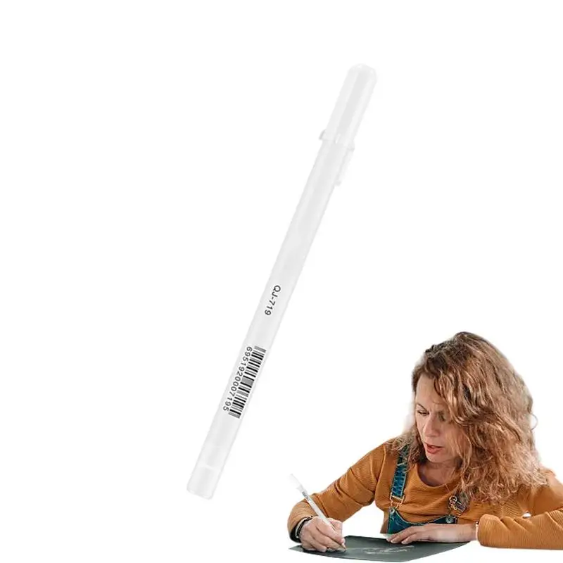 1Pcs 0.8mm Oily White Marker Pen Graffiti Pens Waterproof Permanent Gel Pencil Tire Painting Notebook Environmental Pen