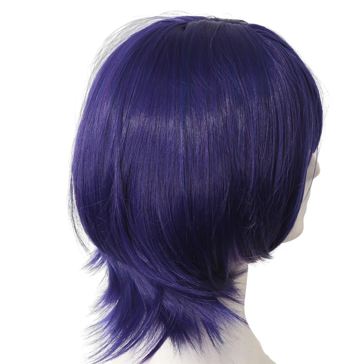 Peluca para Genshin Purple Impact Cos, Wanderer Skirmisher, Cos Pot Head Style, peluca de Anime de pelo corto para Cosplay