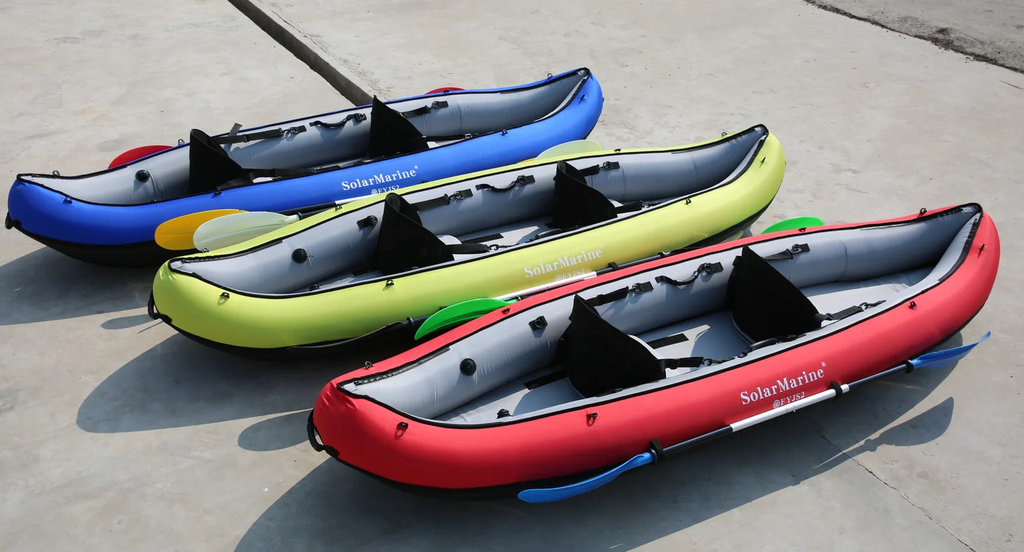 3.3 M Inflatable Kayak Banana Boat Portable Canoe With Oars and Pump