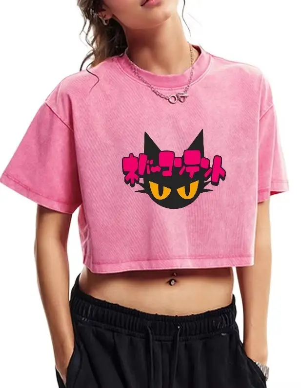 

Short T-shirt Anime Hand-Painted Cute Summer 2025 Graphic Tee Women | Y2K Hand-Painted Korean Style T-shirt | Fashion Top