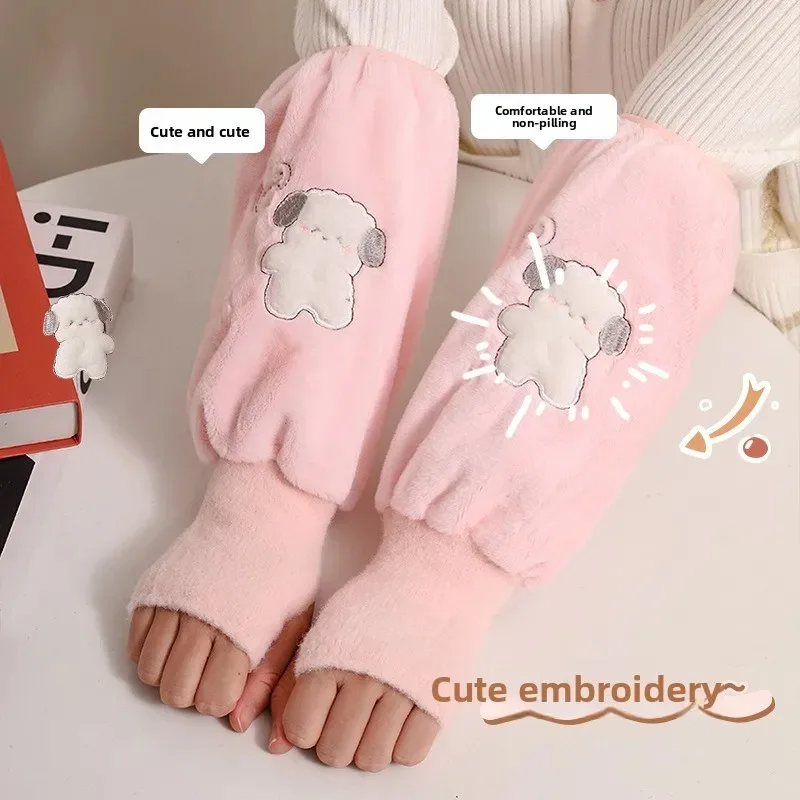 زوج واحد من أغطية الأكمام الحرارية للمكتب للنساء، لتدفئة الذراع الطويلة لحماية أكمام المعطف، مضادة للأوساخ للخريف والشتاء #2