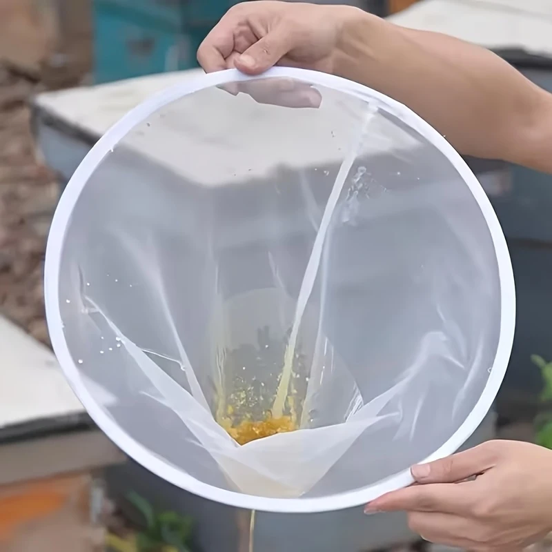 3pcs Nylon Conical Honey Filter Bag Ultra-fine Filter Specialized Beekeeping Tools for Removing Impurities Reusable