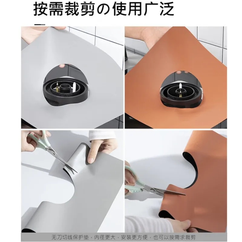Gas stove oil-proof pad kitchen stove protective pad dust-proof and anti-fouling pad high temperature resistant and easy to clea