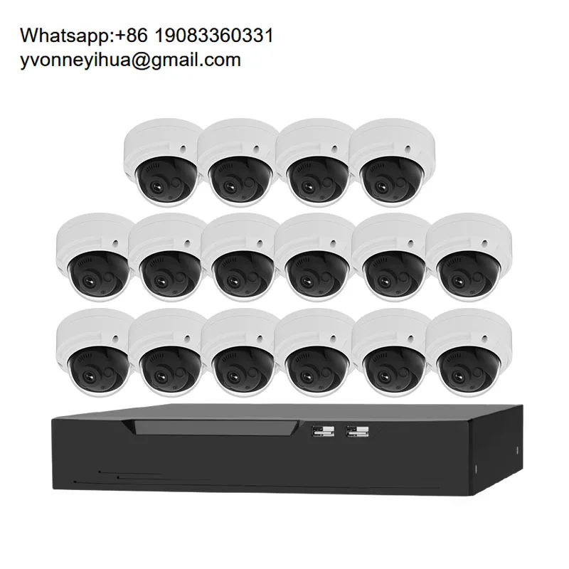 

High Quality 16ch 5MP Poe Security IP Dome Network Camera System Colorful Night Vision For Outdoor Face/Human/Vehicle