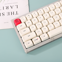 122/132 keys GMK Art Original Keycaps White PBT Sublimation MOA Cherry Minimalist Small Font Mechanical Keyboard Keycaps Wooting